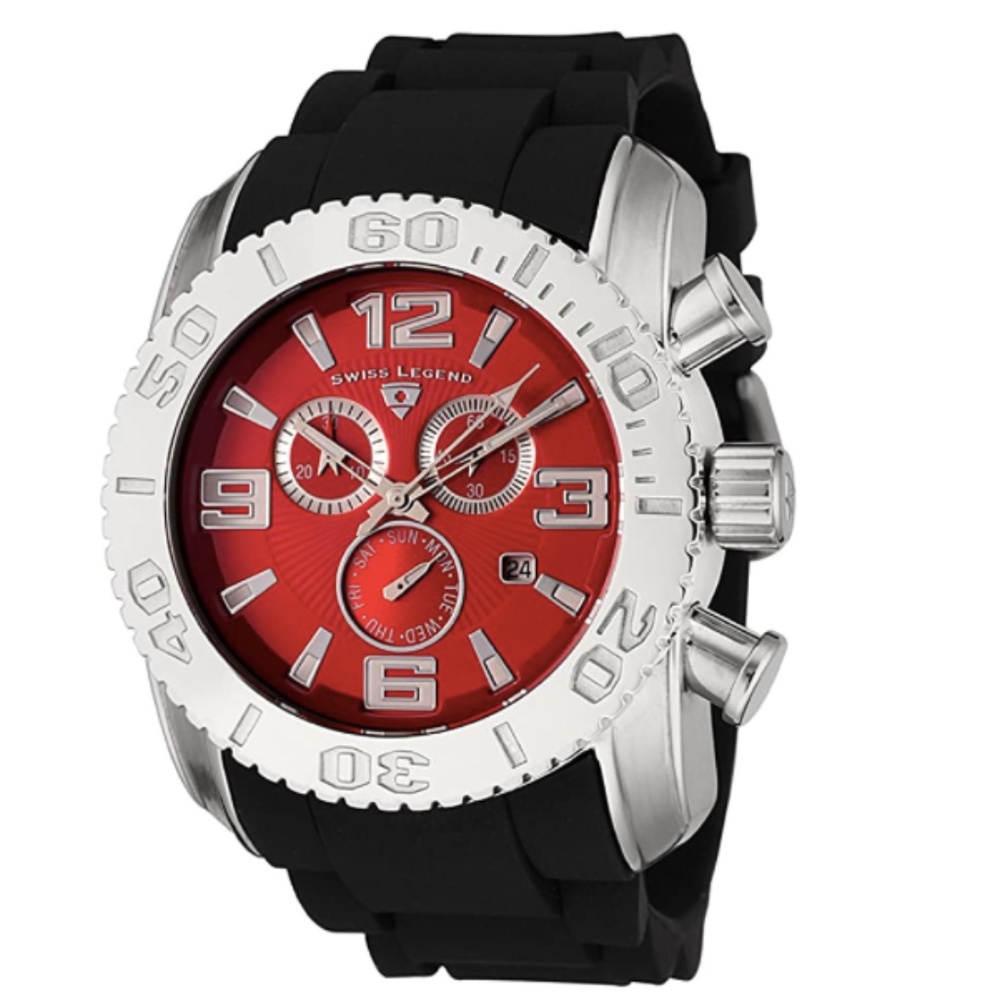 Swiss Legend Watch. Red dial, rubber band